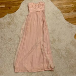 Amsale Chiffon Strapless Bridesmaid Dress